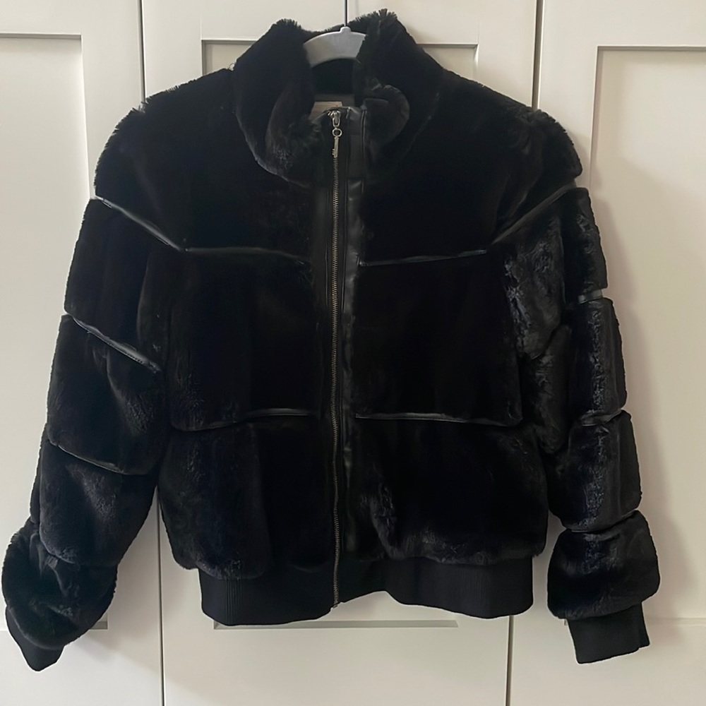 Girls XL Copper Key Faux Fur Jacket